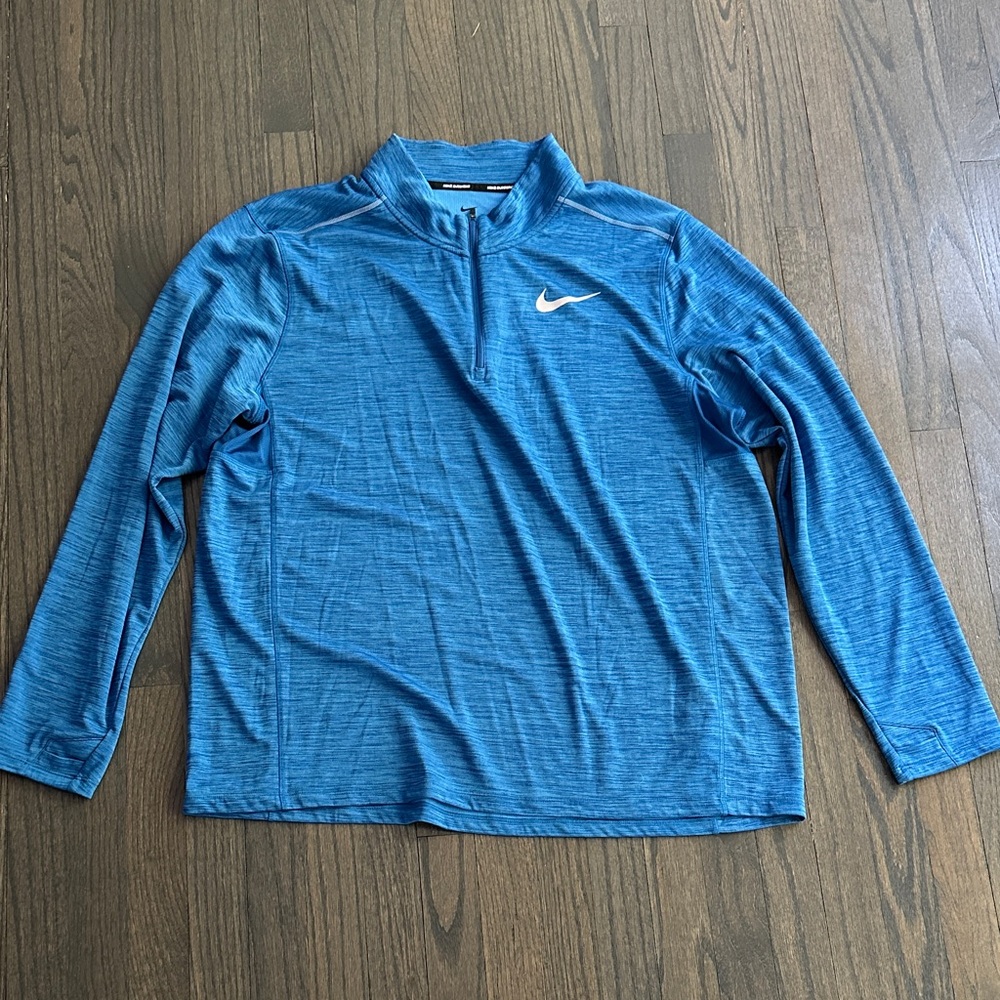 Nike Men's Vibrant Blue Quarter-Zip Shirt